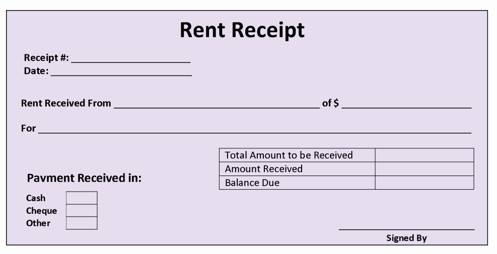 Rent Receipt Template Word Best Of Sample House Rent Receipt Template