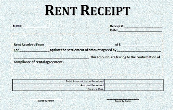 Rent Receipt Template Word Fresh Rent Receipt Template Excel
