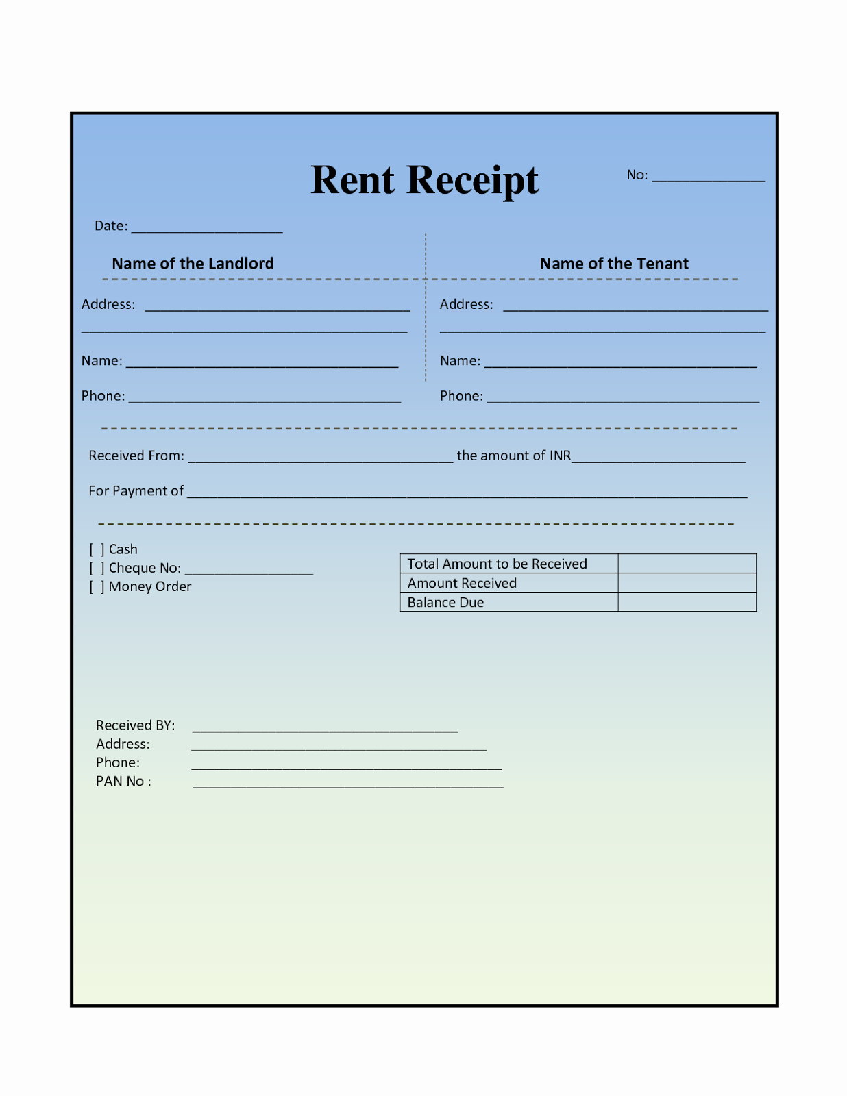 Rent Receipt Template Word Inspirational Easy to Use House or Property Rent Receipt Samples to