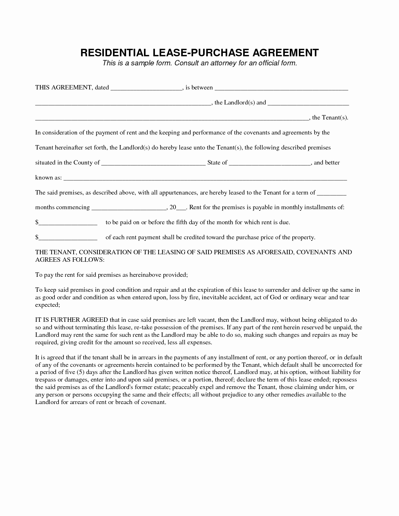 Rent to Own Contract Template Beautiful Lease to Own Contract Template Legal Agreement Contract