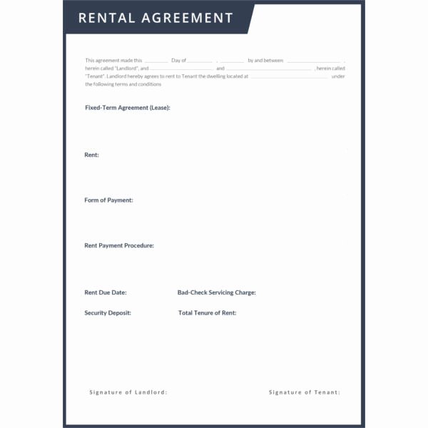 Rent to Own Contract Template Elegant Rent to Own Contract 7 Free Word Pdf Documents
