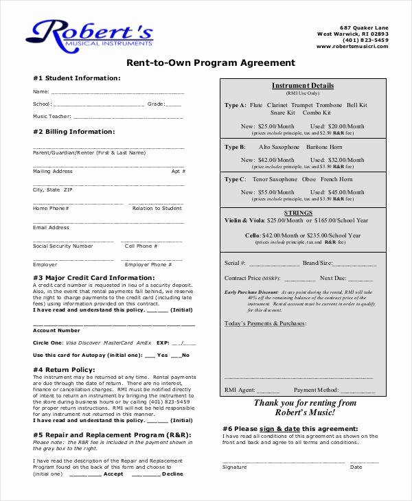 Rent to Own Contract Template Unique 8 Rent to Own Contract Samples &amp; Templates Pdf Google Docs
