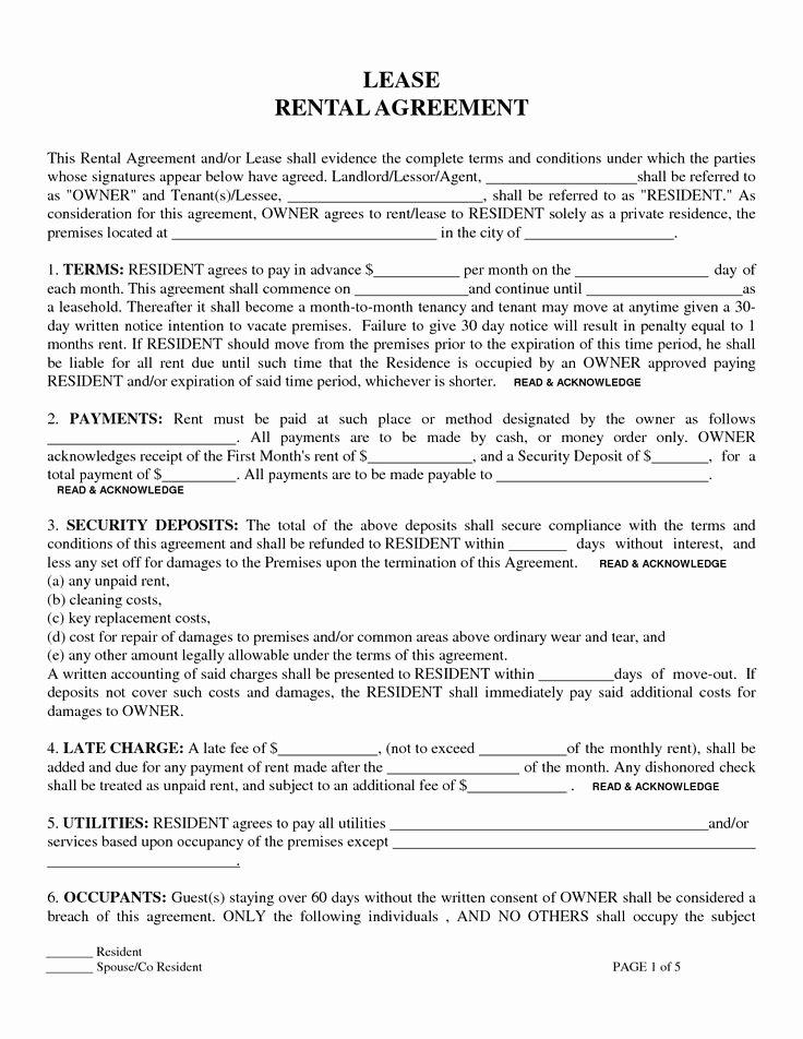 Rent to Own Contract Templates Inspirational Free Copy Rental Lease Agreement