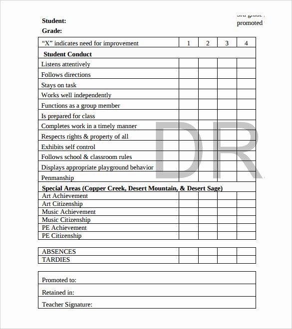 Report Card Template Word Beautiful Report Card Template 28 Free Word Excel Pdf Documents