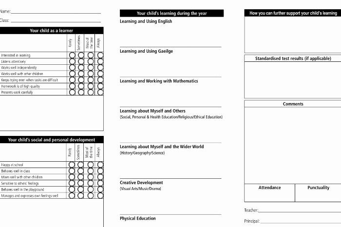 Report Card Template Word Inspirational Report Card Template 33 Free Word Excel Documents