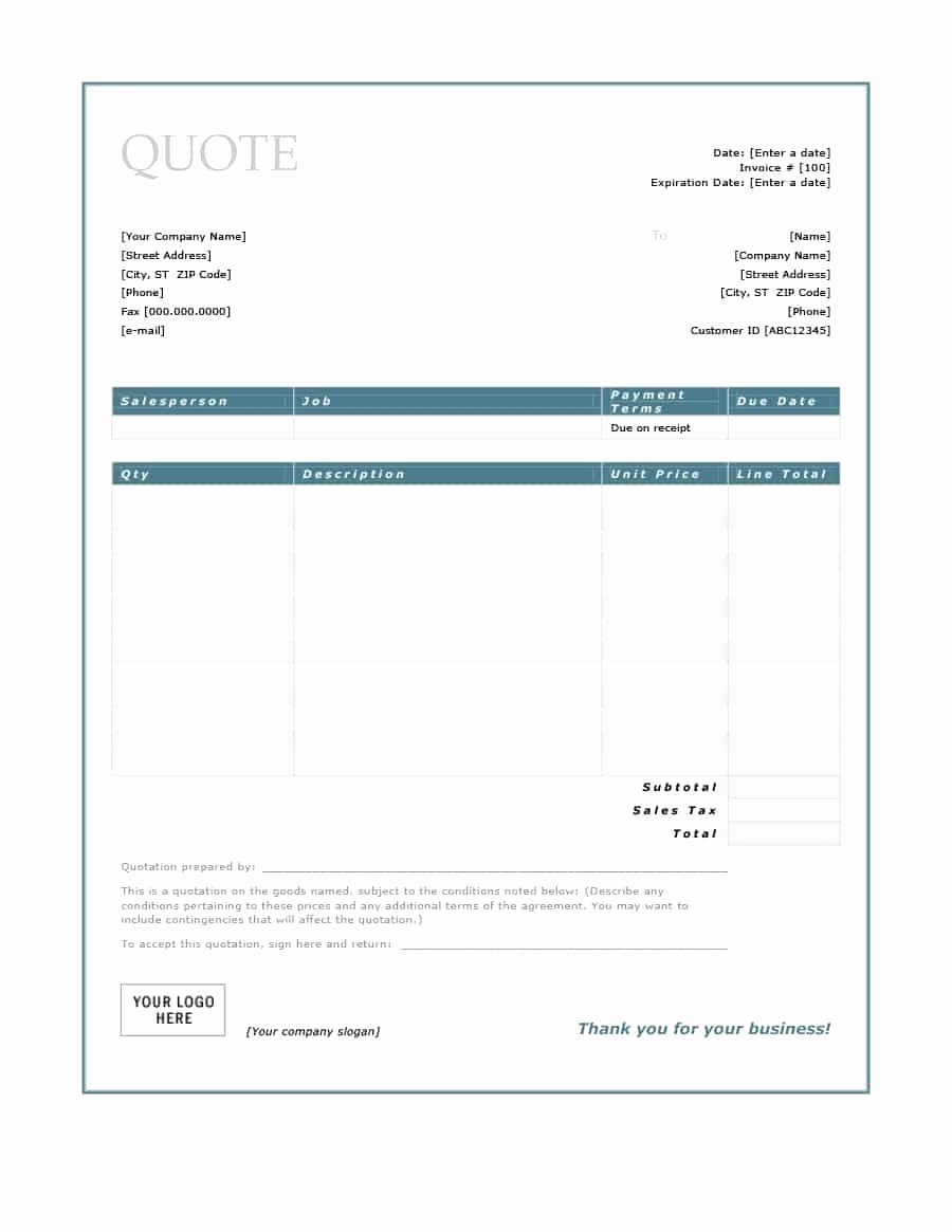 Request for Quote Template Excel Beautiful Free Sample Quotation Template