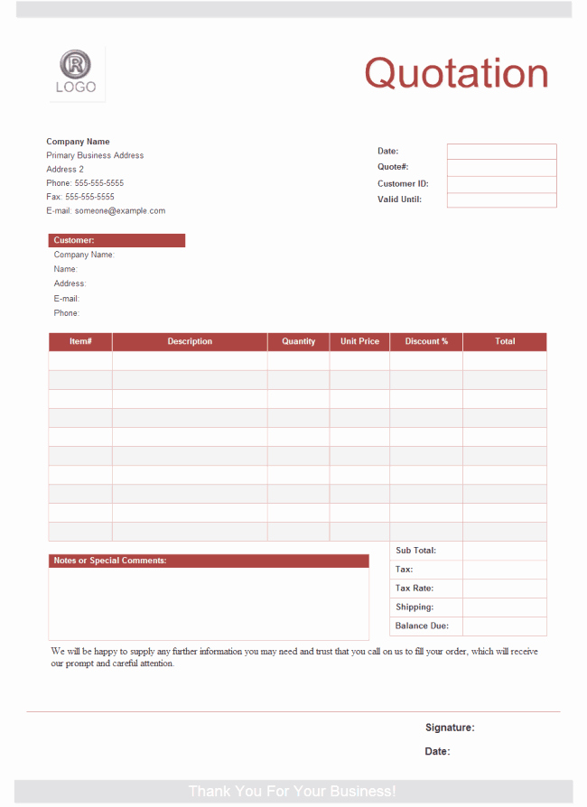 Request for Quote Template Excel Fresh 7 Quotation Templates Excel Pdf formats