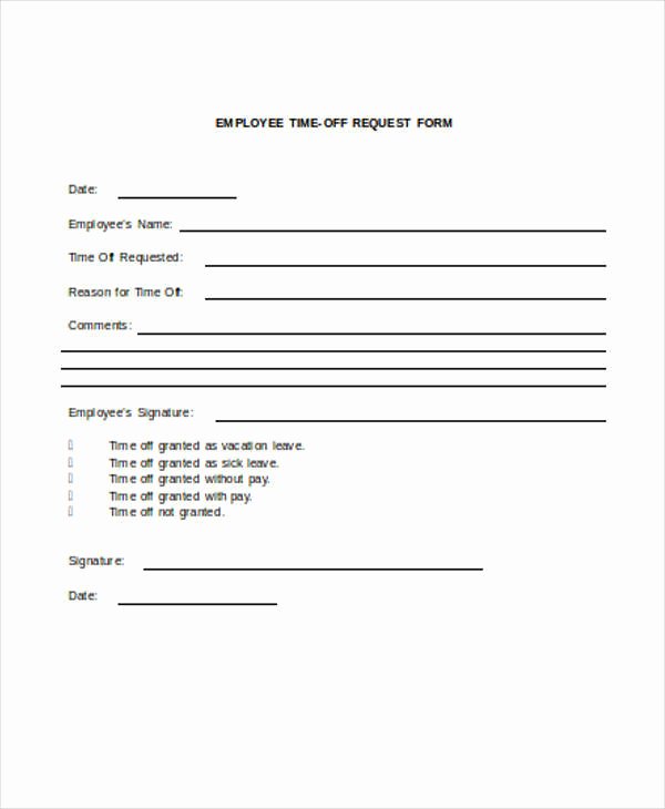 Request Time Off Template New 15 Sample Time F Request forms