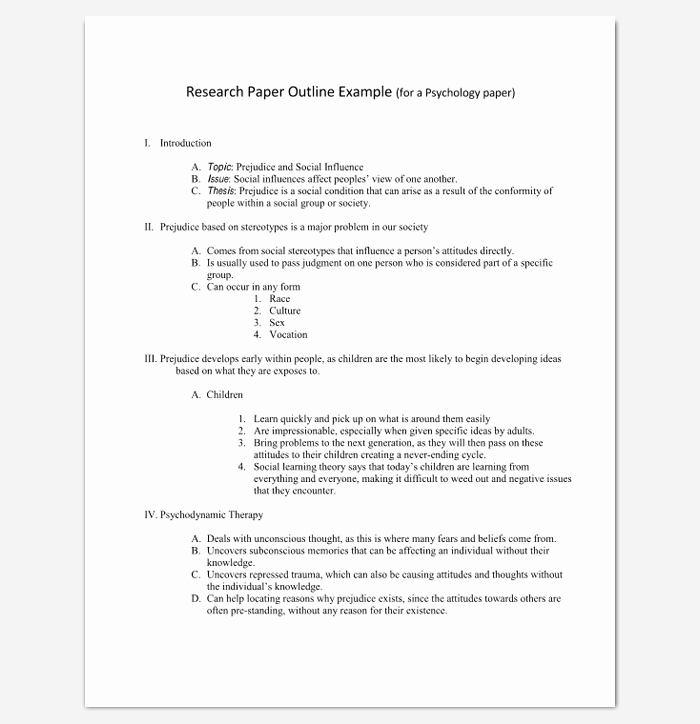 Research Paper Outline Templates Beautiful Research Paper Outline Template 36 Examples formats