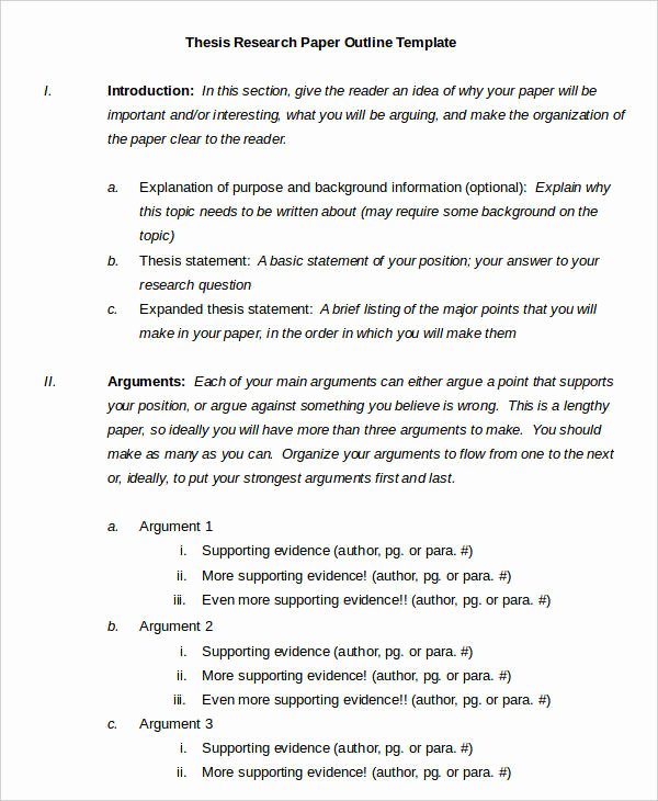 Research Paper Outline Templates Best Of Printable Research Paper Outline Template 8 Free Word