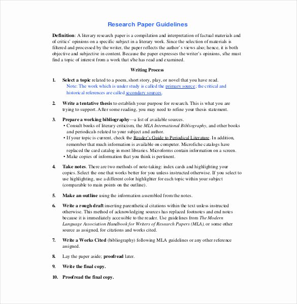 Research Paper Outline Templates Luxury 8 Research Paper Outline Templates – Free Sample Example