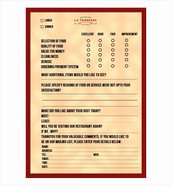 Restaurant Comment Card Template Lovely Card Template 61 Free Psd Ai Eps Vector format Download