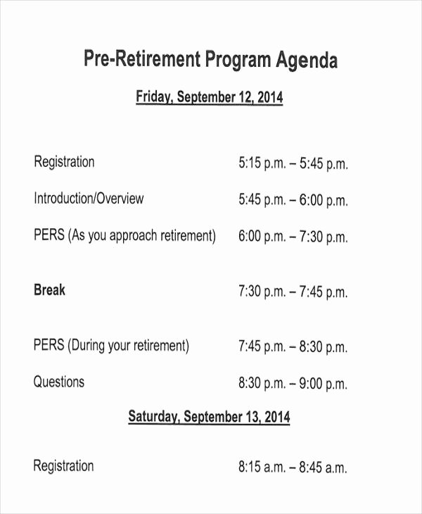 Retirement Ceremony Program Templates Elegant 7 Retirement Program Samples &amp; Templates In Pdf