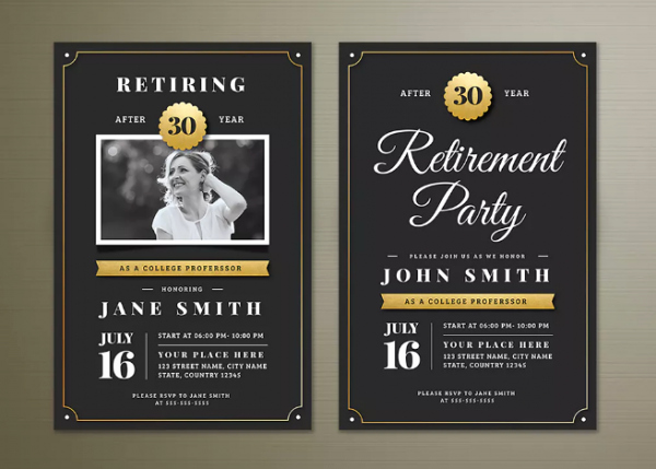 Retirement Party Flyer Template Free Lovely 15 Retirement Party Invitation &amp; Flyer Templates Xdesigns