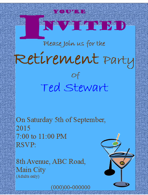 Retirement Party Flyer Template Free New Retirement Party Flyer Invitation