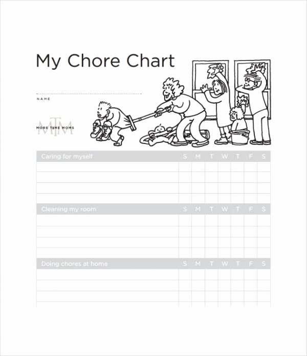 Roommate Chore Chart Template Unique Printable Chore Chart 8 Free Pdf Documents Download
