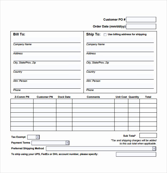 Sale order form Template Unique Sample Sales order 6 Example format