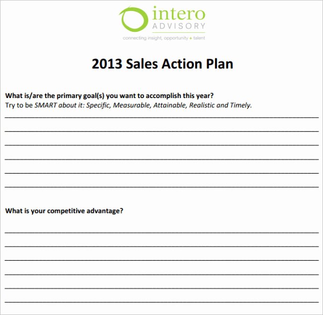 Sales Action Plan Template Beautiful Interesting Sales Action Plan Template Example with Goals