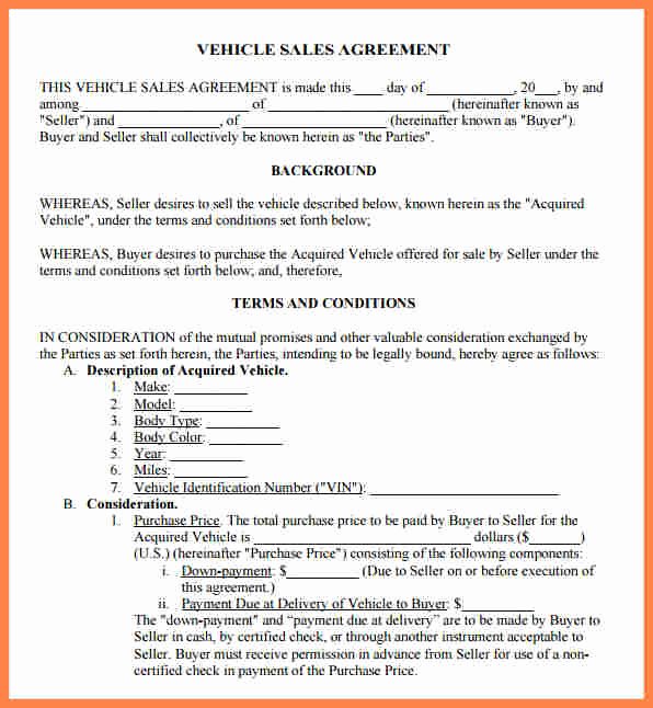 Sales Agreement Template Word Fresh 6 Small Business Purchase Agreement Template