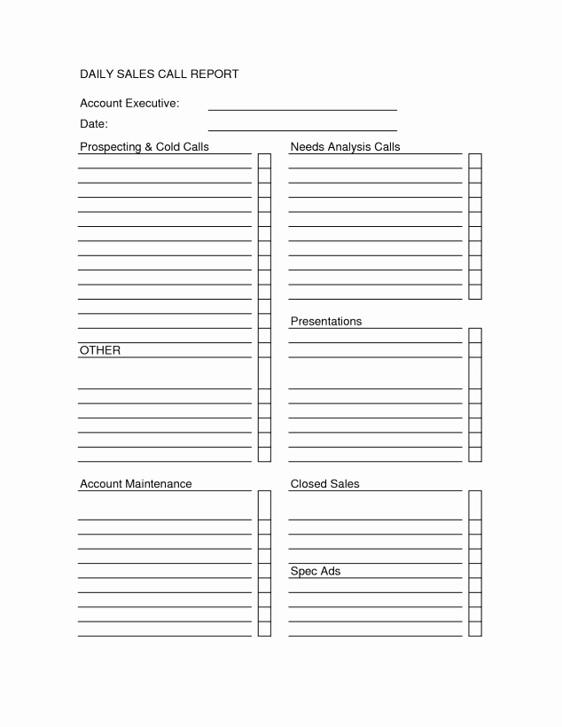 Sales Call Report Template Awesome Sales Call Report Templates Find Word Templates
