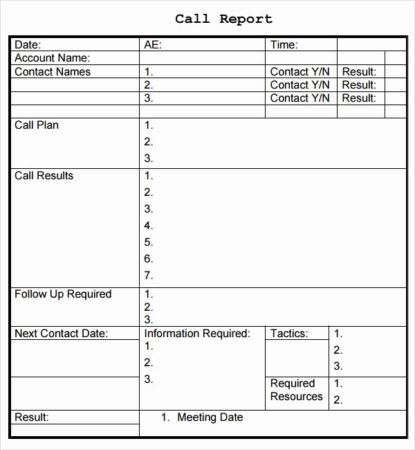 Sales Call Report Template Excel Fresh Sales Report Template 9 Free Pdf Doc Download