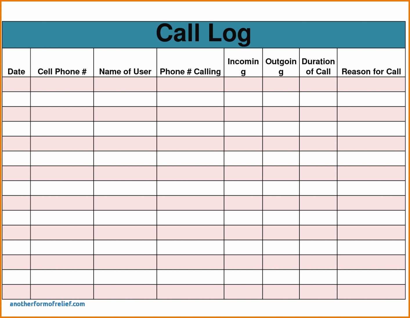 sales call report template excel