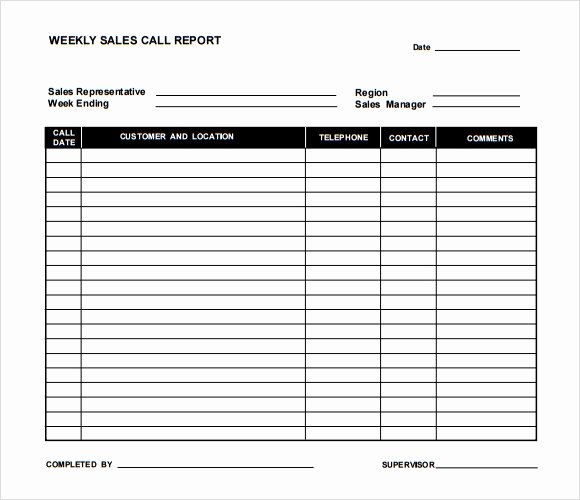 Sales Call Report Template Fresh Sample Sales Call Report Template 6 Documents In Pdf