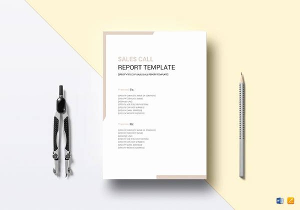 Sales Call Report Template Lovely Free 16 Sales Report Templates In Google Docs