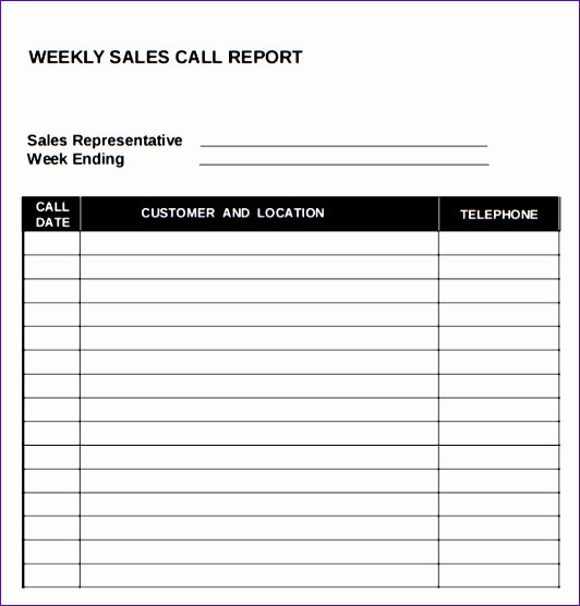 Sales Call Reporting Template Beautiful 10 Call Report Template Excel Exceltemplates