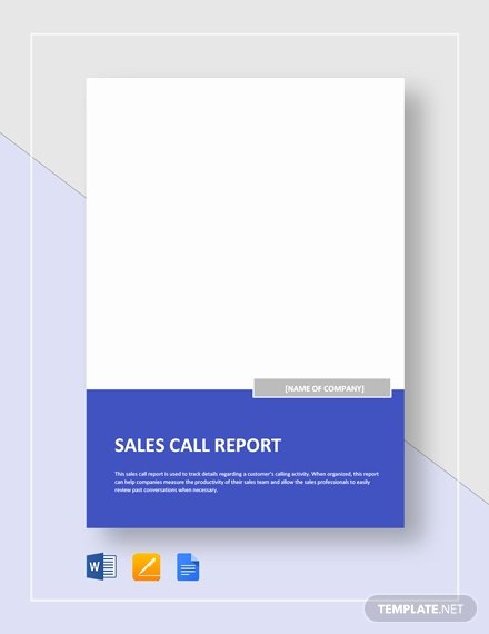 Sales Call Reporting Template Lovely Sales Call Report Template 12 Free Word Pdf Apple