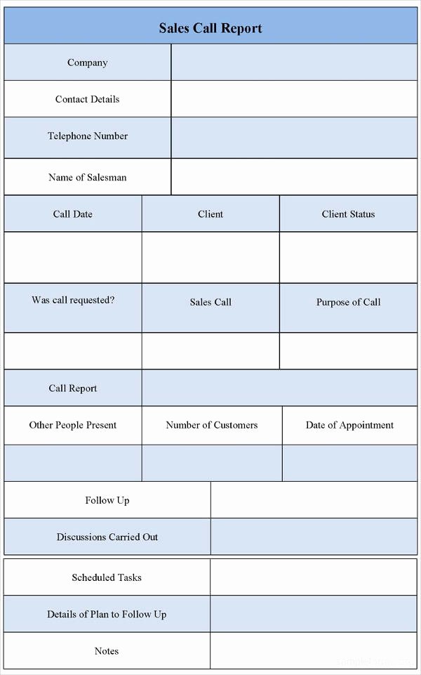 Sales Call Reporting Template Unique 9 Sales Call Report Examples Pdf Word Apple Pages