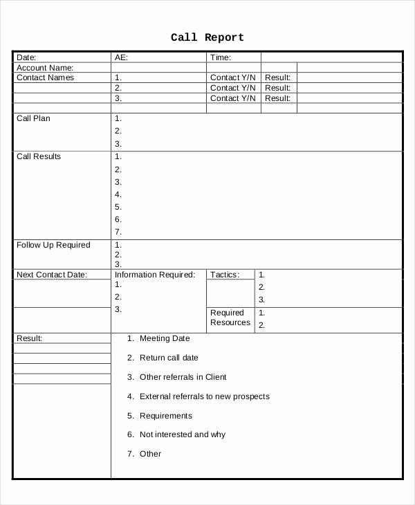 Sales Calls Report Template Beautiful Sales Call Report forms 13 Ingenious Ways You Can Do with