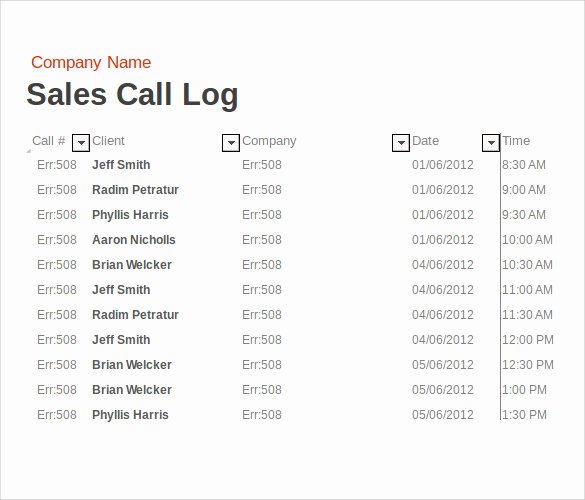 Sales Calls Report Template Beautiful Sample Sales Call Report 14 Documents In Pdf Word