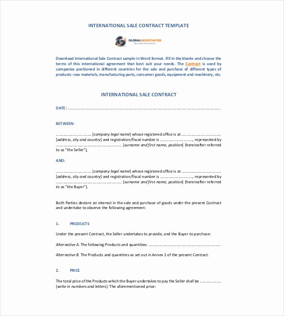 Sales Contract Template Word Beautiful Contract Template – 24 Free Word Excel Pdf Documents