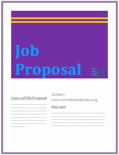 Sample Job Proposal Template Beautiful Blank Job Proposal Template