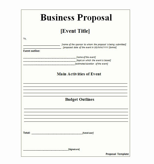 Sample Job Proposal Template Elegant 30 Business Proposal Templates &amp; Proposal Letter Samples