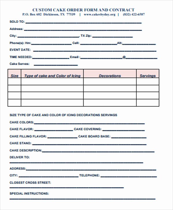Sample order form Templates Beautiful Sample Custom order form 12 Examples In Word Pdf