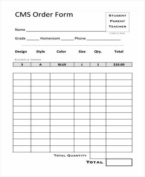 Sample order form Templates Fresh 9 Clothing order forms Free Samples Examples format