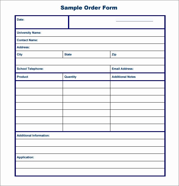 Sample order form Templates Inspirational order form Template 19 Download Free Documents In Pdf