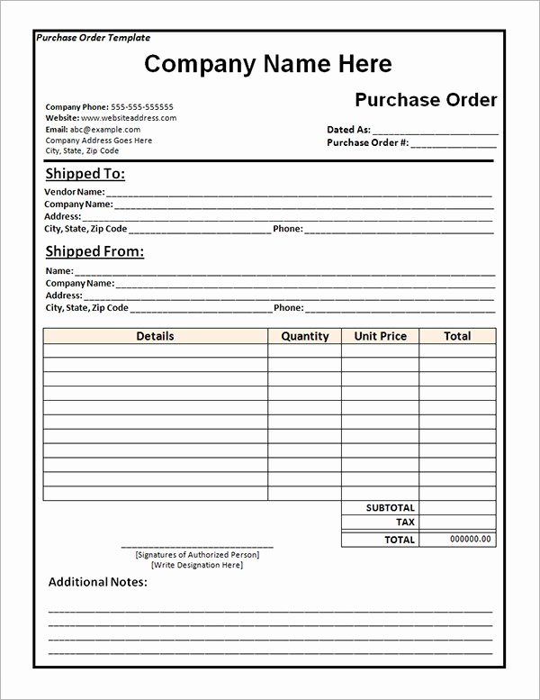Sample order form Templates Luxury Purchase order Template 10 Download Free Documents In