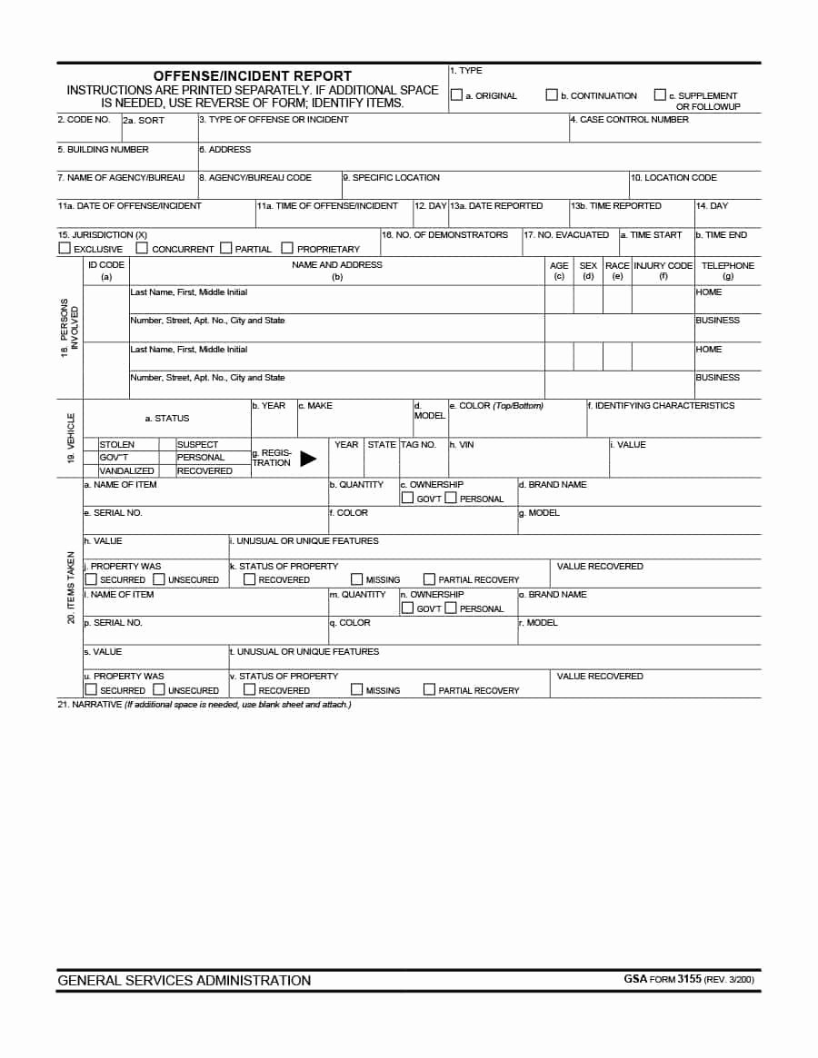 Sample Police Report Template Lovely 20 Police Report Template &amp; Examples [fake Real]