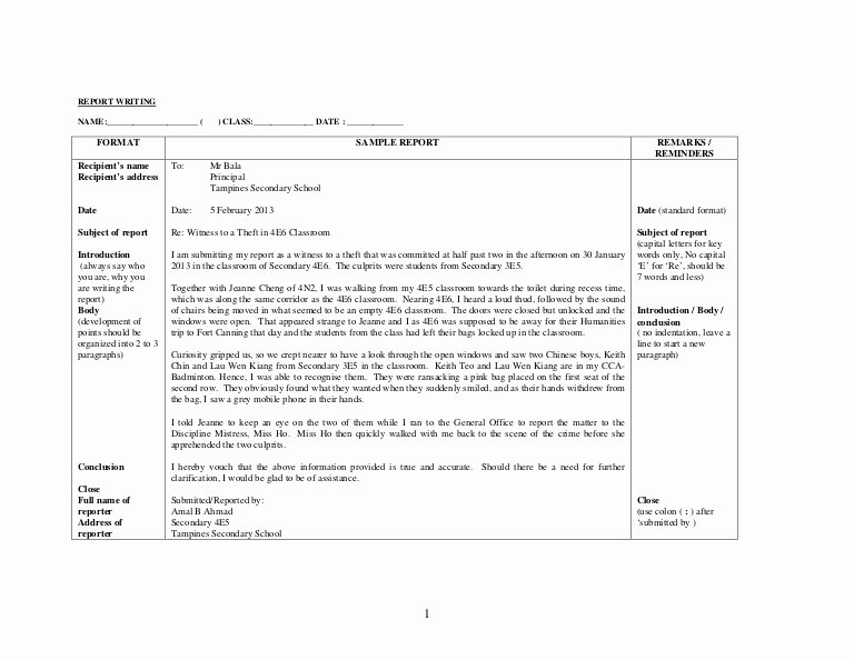 Sample Police Report Template Lovely Sample Of Report Of theft