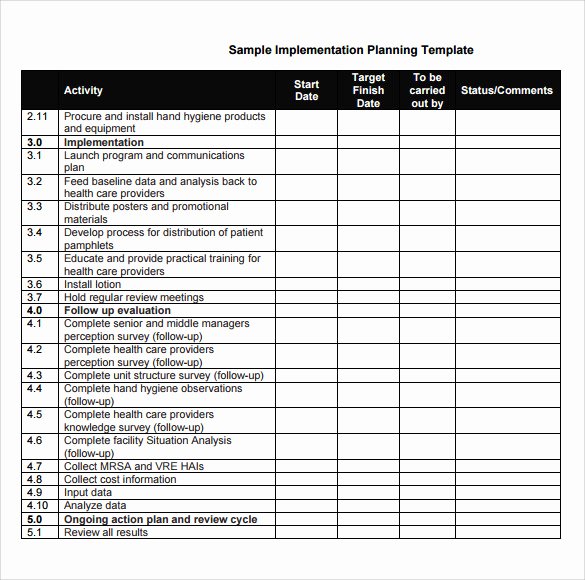 Sample Training Plan Template Inspirational Sample Implementation Plan 10 Free Documents In Pdf Word