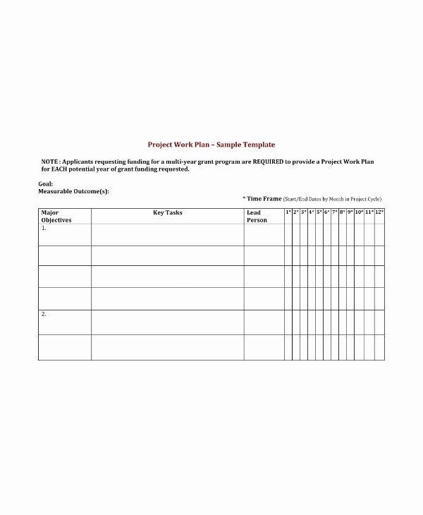 Sample Work Plan Template Awesome 11 Information Technology Project Plan Templates Pdf