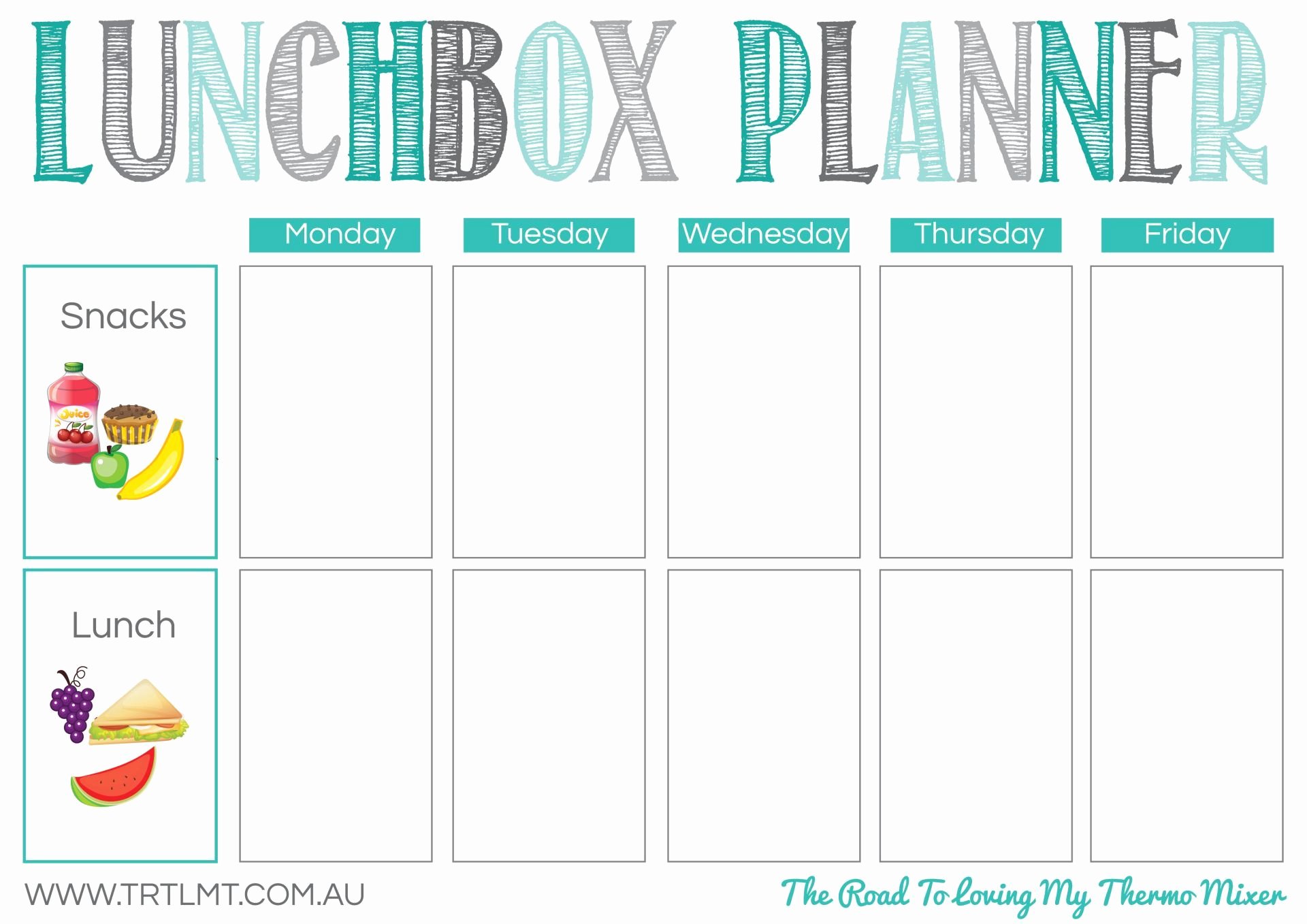 School Lunch Menu Template Best Of Lunchbox Planner Fb 2 Printable Templates In 2019