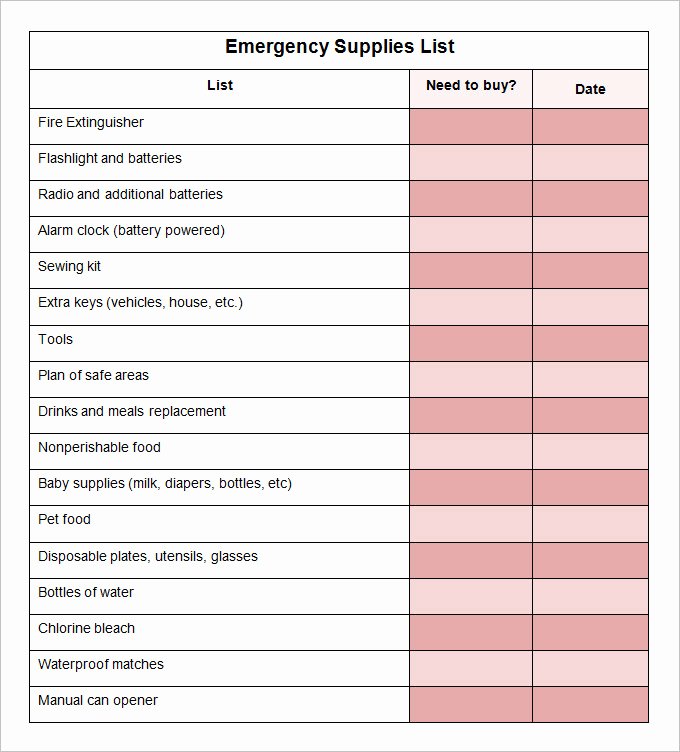 School Supplies List Template Best Of Supply Inventory Template 19 Free Word Excel Pdf