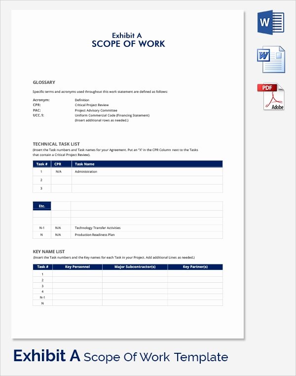 Scope Of Work Template Excel Beautiful Scope Of Work 22 Dowload Free Documents In Pdf Word Excel