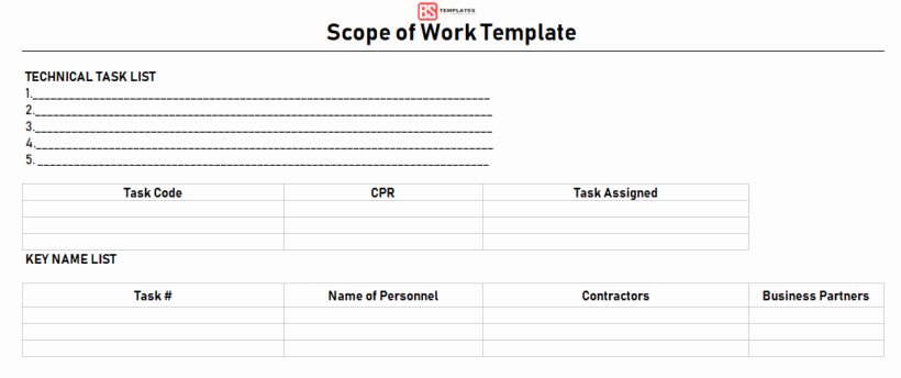 Scope Of Work Template Excel Unique Scope Of Work Template In Excel Construction sow Examples