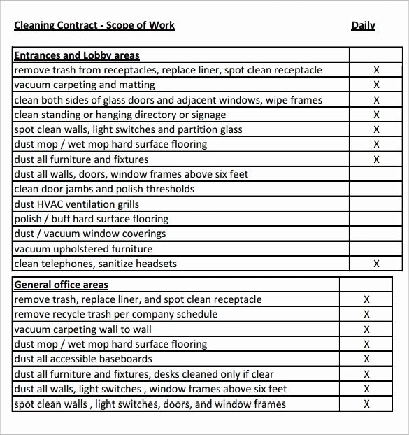 Scope Of Work Template Word Inspirational Scope Work Templates