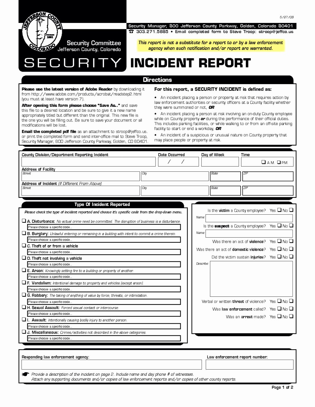 Security Incident Report Template Elegant Information Security Policy Template Write Security